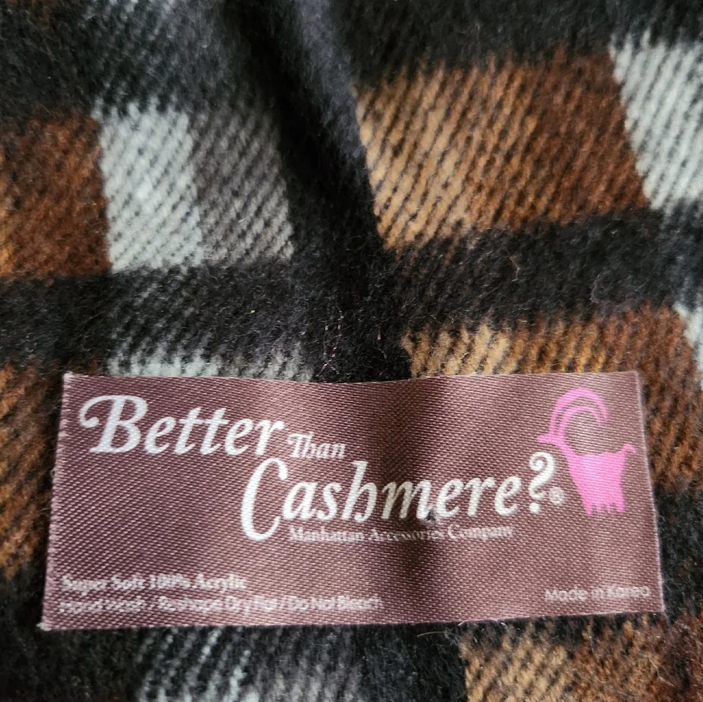 Better Than Cashmere Plaid Scarf Korea